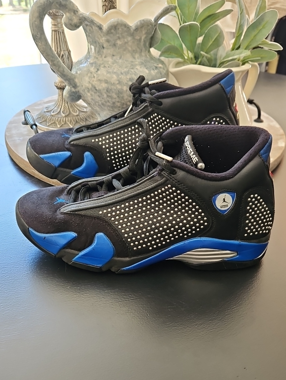 Air Jordan Supreme X #23 Black and Royal Blue Retro Basketball Sneakers. Size 9